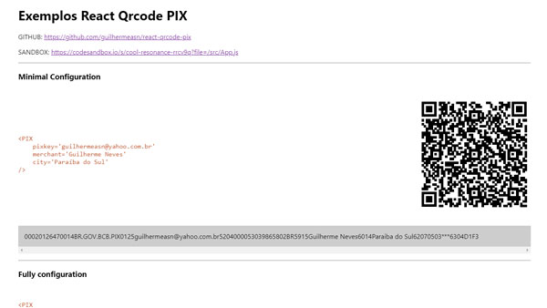 react-qrcode-pix
